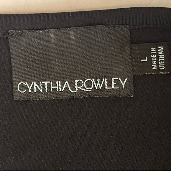 Cynthia Rowley Black Office To Date Night Feminine Dress NWOT Size L - Picture 9 of 14